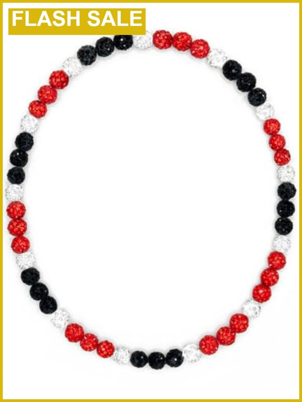 Rhinestone Baseball Beaded Necklace Elastic Sports Gift for Men